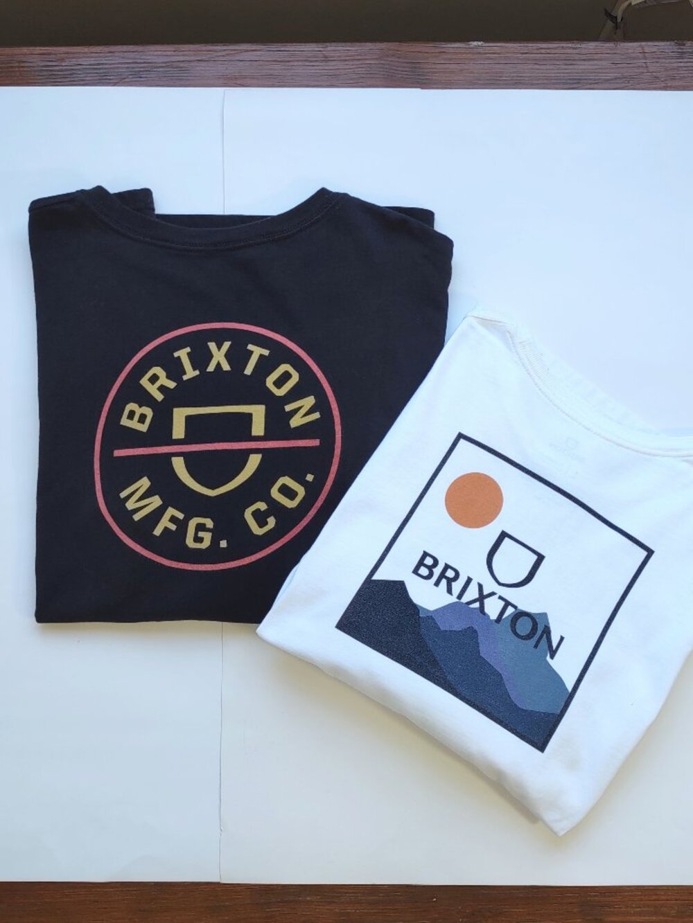 BRIXTON Long Sleeve Crest T-Shirts Size Large *Lot of 2* Standard Fit Crewneck